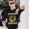 面白いモンキー・チンパンジーニ・バナニーニ・イタリアン・ブレインロット・ミーム 長袖Tシャツ 彼への贈り物