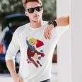 Dcスーパーヒーローガールズスーパーガールスターズ 長袖Tシャツ 彼への贈り物