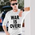 Exclusive War Is Over ご希望の場合限定ブラックプリント 長袖tシャツ 長袖Tシャツ 彼への贈り物