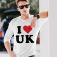 I Heart Uk Initials I Love UK First And Last Name U K 長袖tシャツ 長袖Tシャツ 彼への贈り物