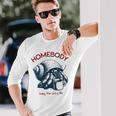 Homebody 居心地の良い生活 面白いヤドカリとコーヒー 長袖Tシャツ 彼への贈り物