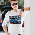 Jdmナイトドリフトレースカー東京スカイラインデザイン。 長袖Tシャツ 彼への贈り物