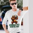 Kinda Fitorta Fat Gorilla ヘビーウェイトリフティング 面白いジム 長袖Tシャツ 彼への贈り物
