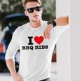 I Love Bbq リブ 長袖Tシャツ 彼への贈り物