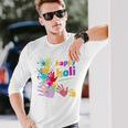 Vibrant Happy Holi 長袖Tシャツ 彼への贈り物