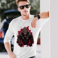 ゴリラ・ボディビル・ワークアウト バックプリント・ジム 長袖Tシャツ 彼への贈り物
