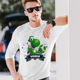 ザ・スーパーマリオギャラクシー・ムービー Yoshi Champion 長袖tシャツ 長袖Tシャツ 彼への贈り物