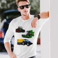トラクター トラクター コンバインハーベスター 農家 農業 長袖Tシャツ 彼への贈り物
