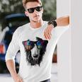 ボルゾイ 犬 モチーフ ペット イラスト サングラス ボルゾイ 長袖Tシャツ 彼への贈り物