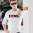 レッドハートデザイン I Love Me 長袖Tシャツ 彼への贈り物