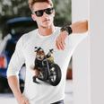 柴犬 いばけん 犬 バイク バイカー 長袖tシャツ 長袖Tシャツ 彼への贈り物