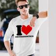 私は歯科矯正が大好きです 長袖Tシャツ 彼への贈り物