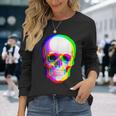 3Dスカル。 長袖Tシャツ 彼女への贈り物