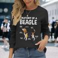 Anatomy Of A Beagle ファニービーグル 長袖Tシャツ 彼女への贈り物