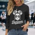Boricua プエルトリコ ヒスパニック遺産 長袖Tシャツ 彼女への贈り物