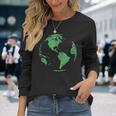 Earth Dayave Our Planet Climate Change 地球儀 世界地図 長袖Tシャツ 彼女への贈り物