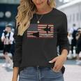 F-14 トムキャット ジェット戦闘機 アメリカの国旗 長袖tシャツ 長袖Tシャツ 彼女への贈り物