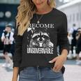Raccoon Become Ungovernable Raccoon 長袖Tシャツ 彼女への贈り物