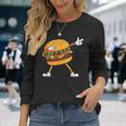 Hamburger チーズバーガー Burger Fast Food Cheeseburger Dabbing 長袖Tシャツ 彼女への贈り物