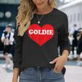 I Heart Goldie I Love Goldie カスタマイズ可 長袖Tシャツ 彼女への贈り物