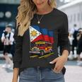 Jeepney フィリピン国旗 誇り高きフィリピンのお土産 長袖Tシャツ 彼女への贈り物