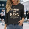Jesus Is King Bibleerse John 14 長袖Tシャツ 彼女への贈り物