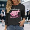 Keepmiling Like A Blobfish デザイン ブログフィッシュファン向け 長袖Tシャツ 彼女への贈り物