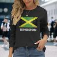 Kingston Jamaica Flag Jersey 長袖Tシャツ 彼女への贈り物