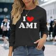 I Love Ami 私は愛する Ami 長袖Tシャツ 彼女への贈り物