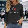 I Love Brooklyn With Heart ミニマリスト シンプル グラフィック 長袖Tシャツ 彼女への贈り物