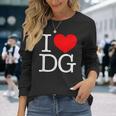 I Love ハート Dg 長袖Tシャツ 彼女への贈り物