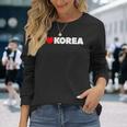 I Love ハート Korea 長袖Tシャツ 彼女への贈り物