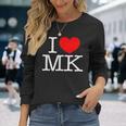 I Love ハート Mk 長袖Tシャツ 彼女への贈り物