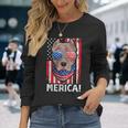 Pit-Bull Usa 愛国的な犬服 アメリカ国旗 メンズ 長袖Tシャツ 彼女への贈り物