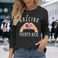 Puerto Rico Flag Heart Arecibo City 長袖Tシャツ 彼女への贈り物
