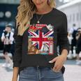 United Kingdom Flag British UK England British Roots Long Sleeve T-Shirt Gifts for Her