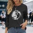 Ying Yang Flowtate 瞑想 水彩画 太極拳 メンズ レディース 長袖Tシャツ 彼女への贈り物