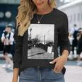 Yokohama Yamashita Pier 1966年3月 モノクローム写真 長袖Tシャツ 彼女への贈り物