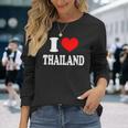 アイ・ラブ・タイランド 長袖Tシャツ 彼女への贈り物
