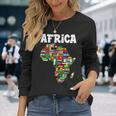 アフリカtシャツ 誇り高きアフリカ国旗大陸愛 長袖Tシャツ 彼女への贈り物