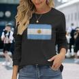 アルゼンチン国旗グラフィック メンズ レディース キッズ 長袖Tシャツ 彼女への贈り物