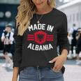 アルバニア アルバニア国旗 長袖tシャツ 長袖Tシャツ 彼女への贈り物