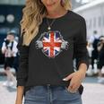 イギリス 愛国心 イギリス国旗 ユニオンジャック イギリス帝国 長袖Tシャツ 彼女への贈り物