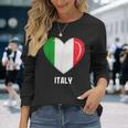 イタリア国旗シャツ 長袖Tシャツ 彼女への贈り物