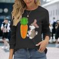 ウサギ ニンジン 長袖Tシャツ 彼女への贈り物