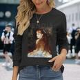 オーギュストルノワール-マドモアゼルダンヴェルの肖像 長袖tシャツ 長袖Tシャツ 彼女への贈り物