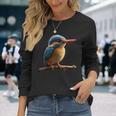 カワセミ カワセミ 鳥 甘いカワセミ カワセミ 長袖Tシャツ 彼女への贈り物