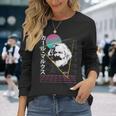 カール・マルクス 共産主義 共産主義 ヴェイパーウェーブ 美学 レトロ 80年代 長袖Tシャツ 彼女への贈り物