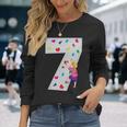 キッズ 7歳の誕生日パーティーケーキクライマークライムボルダリング 長袖Tシャツ 彼女への贈り物