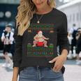 クリスマスセータースタイル サンタ相撲 アグリークリスマス 長袖tシャツ 長袖Tシャツ 彼女への贈り物